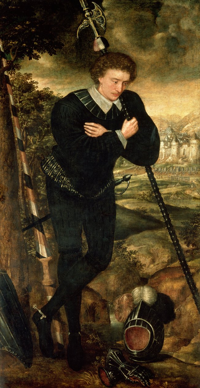 Porträtt av en gentleman, traditionellt identifierad som Sir Robert Sidney av English School