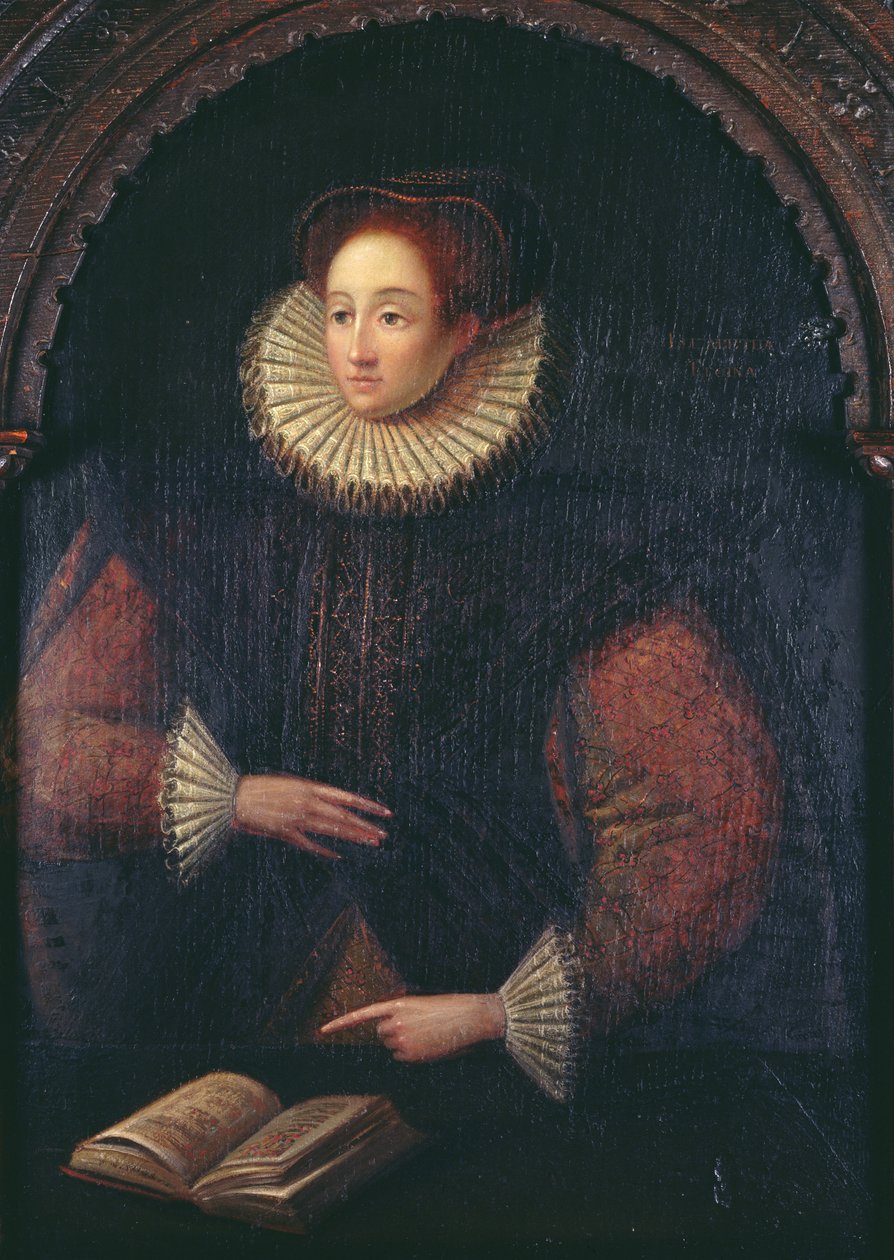Porträtt av en dam som tros vara Elizabeth I (1533-1603), ca 1580 av English School