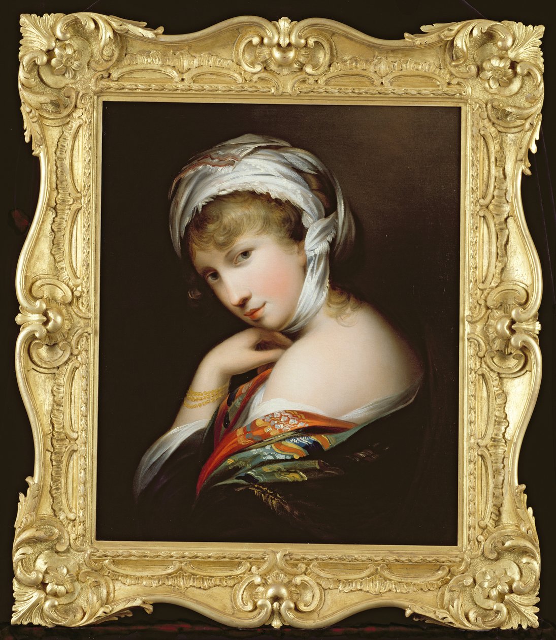 Portrait of a Lady in Eastern Dress, c.1890 (se 215281 för par) av English School