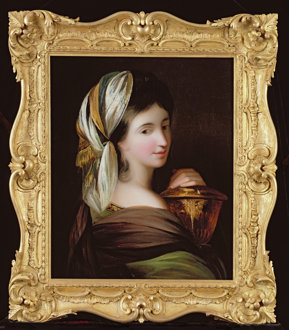 Portrait of a Lady in Eastern Dress, c.1890 (se 215282 för par) av English School