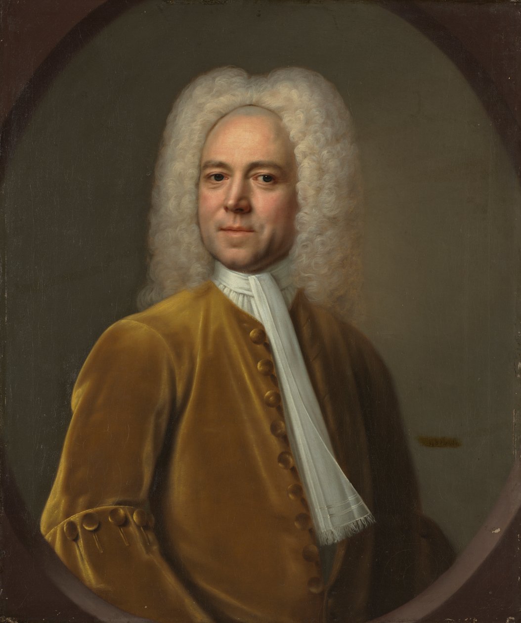 Porträtt av en man, ca 1730 (olja på duk) av English School