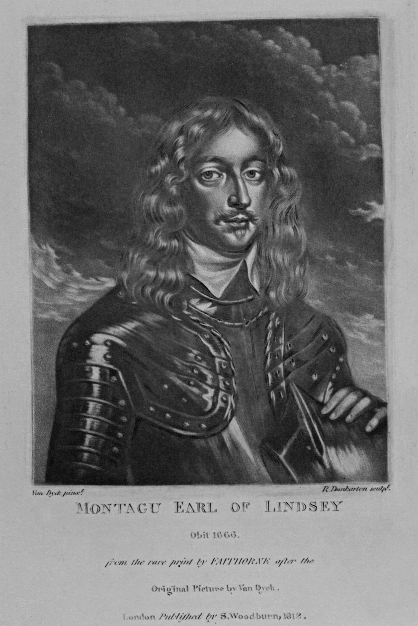 Porträtt av 2nd Earl of Lindsay, från "Characters Illustrious in British History", av Richard Earlom och Charles Turner, 1815 av English School