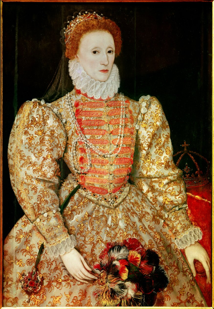 Porträtt av drottningen av England Elisabeth av English School