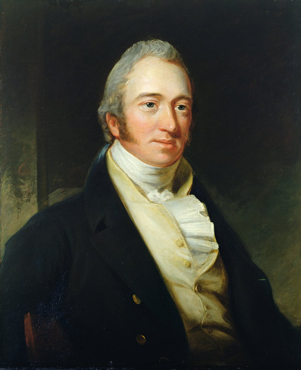 Porträtt av Rt. Hon. Silver Oliver (d.1799) (olja på duk) av English School
