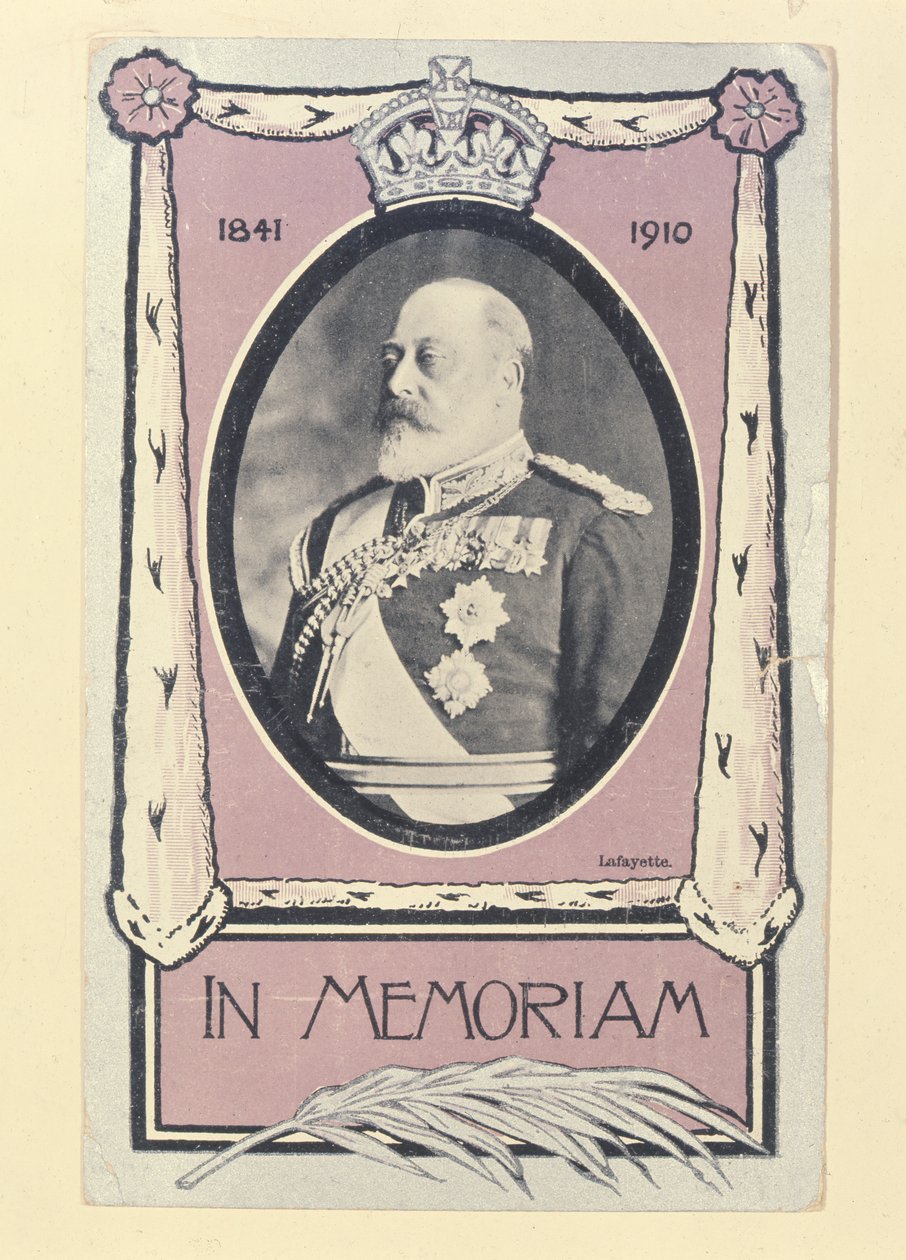 Vykort till minne av Edward VII:s död, c.1910 av English School