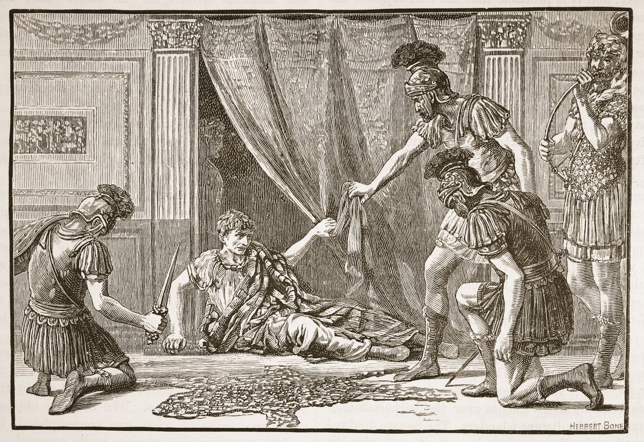 Pretorianska vakter hyllar Claudius som imperator av English School