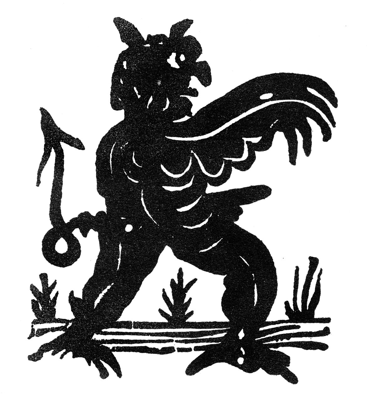 Priapisk demon. illustration från en tidig 1600-talsballad A Warning for All Lewd Livers av English School