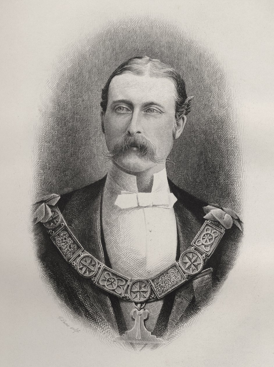 Prins Arthur William Patrick, hertig av Connaught och Strathearn, graverad av C. Laurie, från 