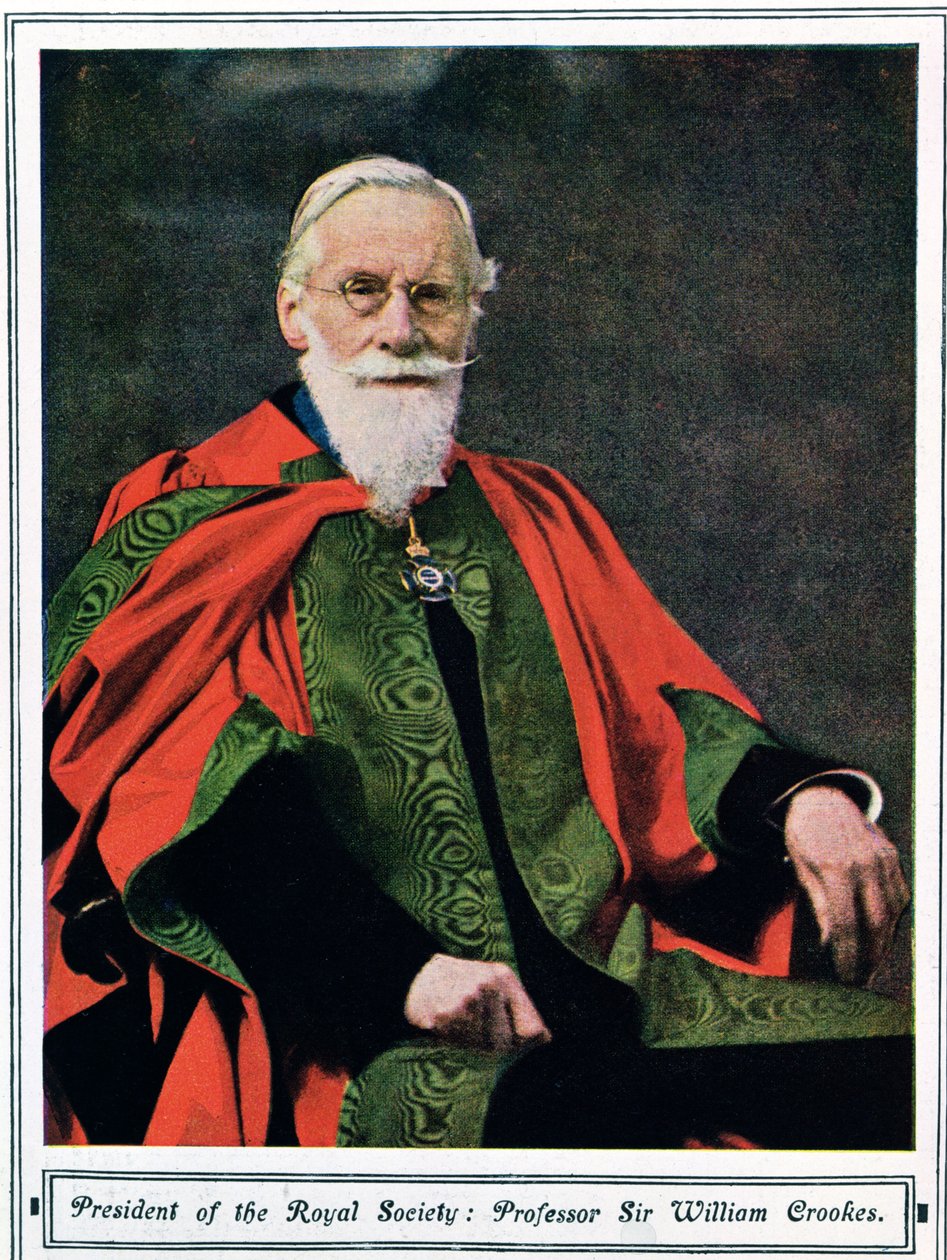 Professor Sir William Crookes (1832-1919) från Illustrated London News, maj 1914 av English School