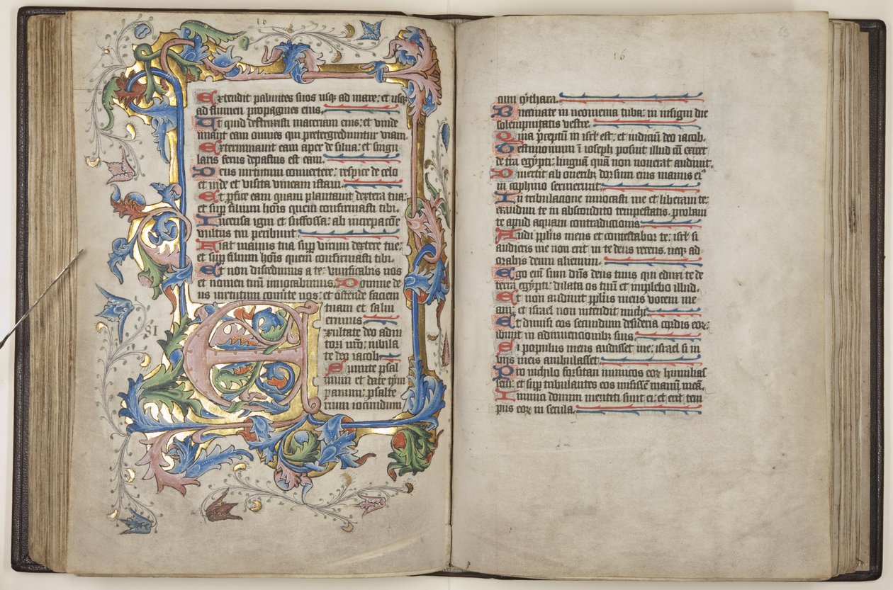 Psaltare med Sarum-brukskalender, ca 1425-75 (bläck, färg & guld på veläng) av English School