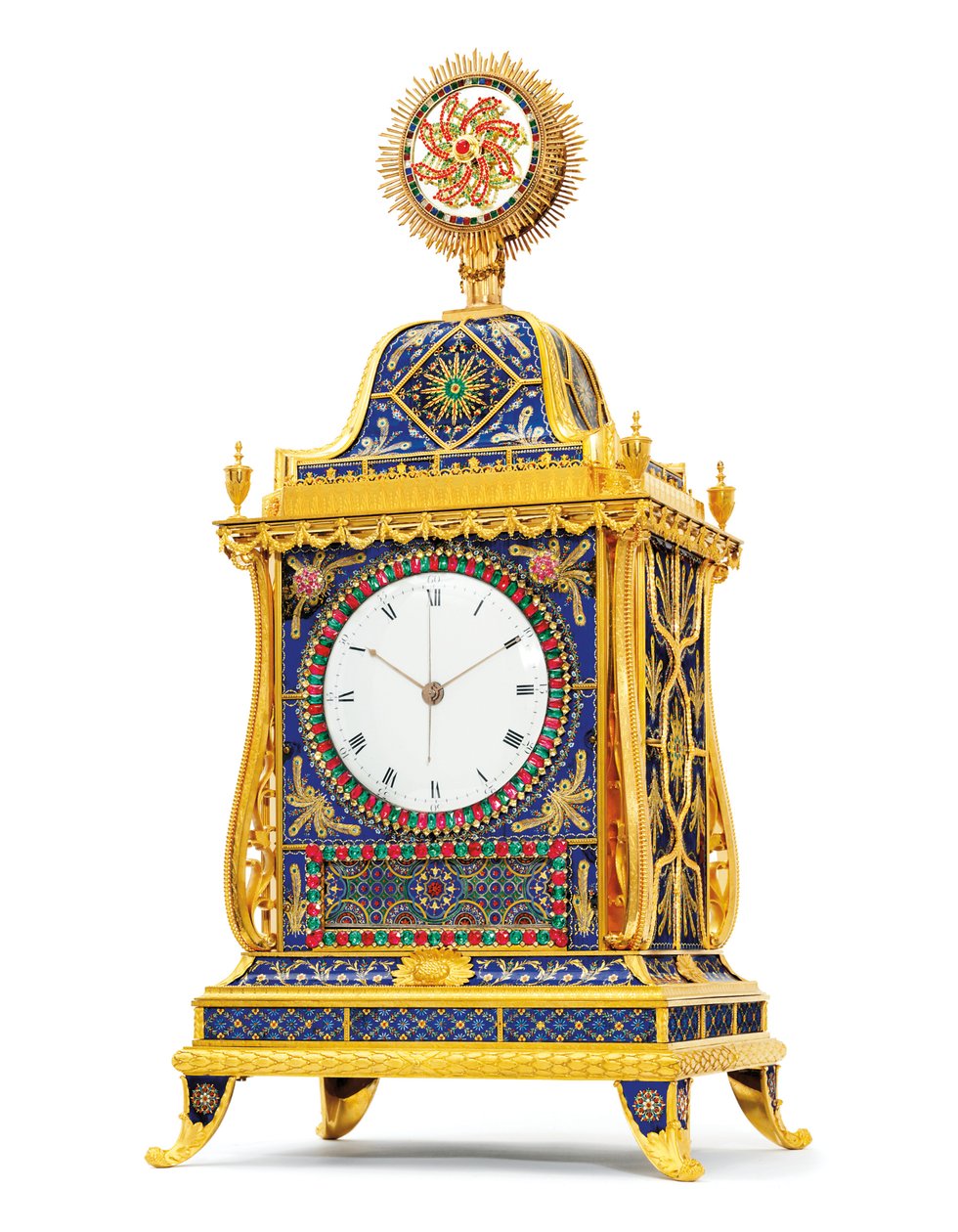Quarter-chiming, musikalisk och automat "segelskepp" klocka för den kinesiska marknaden, Henry Borrell, London, sent 1700-tal av English School
