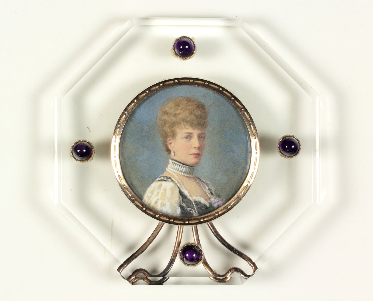 Drottning Alexandra när prinsessan av Wales (akvarell på papper) av English School