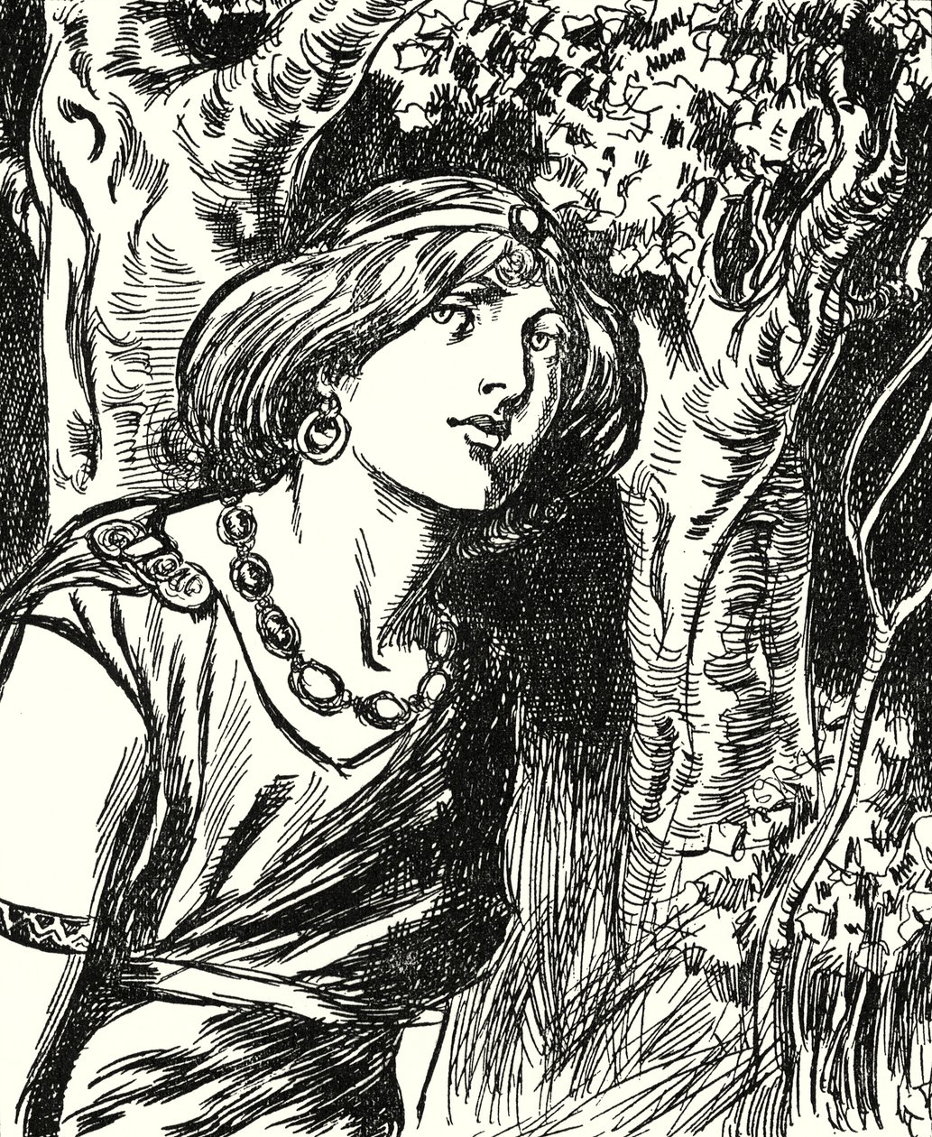Drottning Boadicea (litografi) av English School