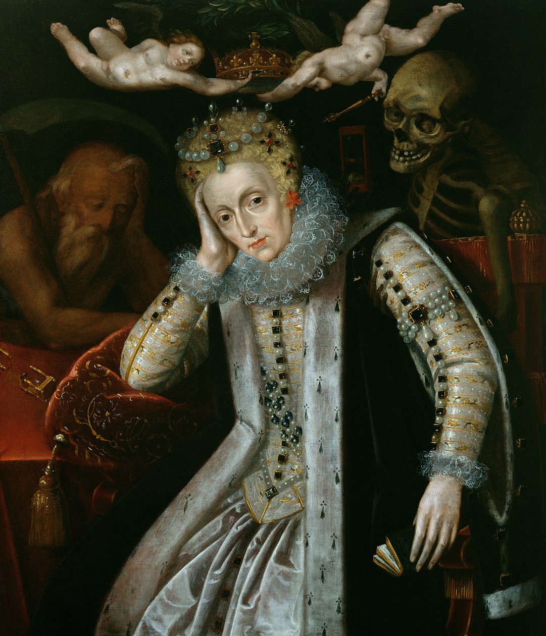 Drottning Elizabeth I (1538-1603) i ålderdom, c.1610 av English School