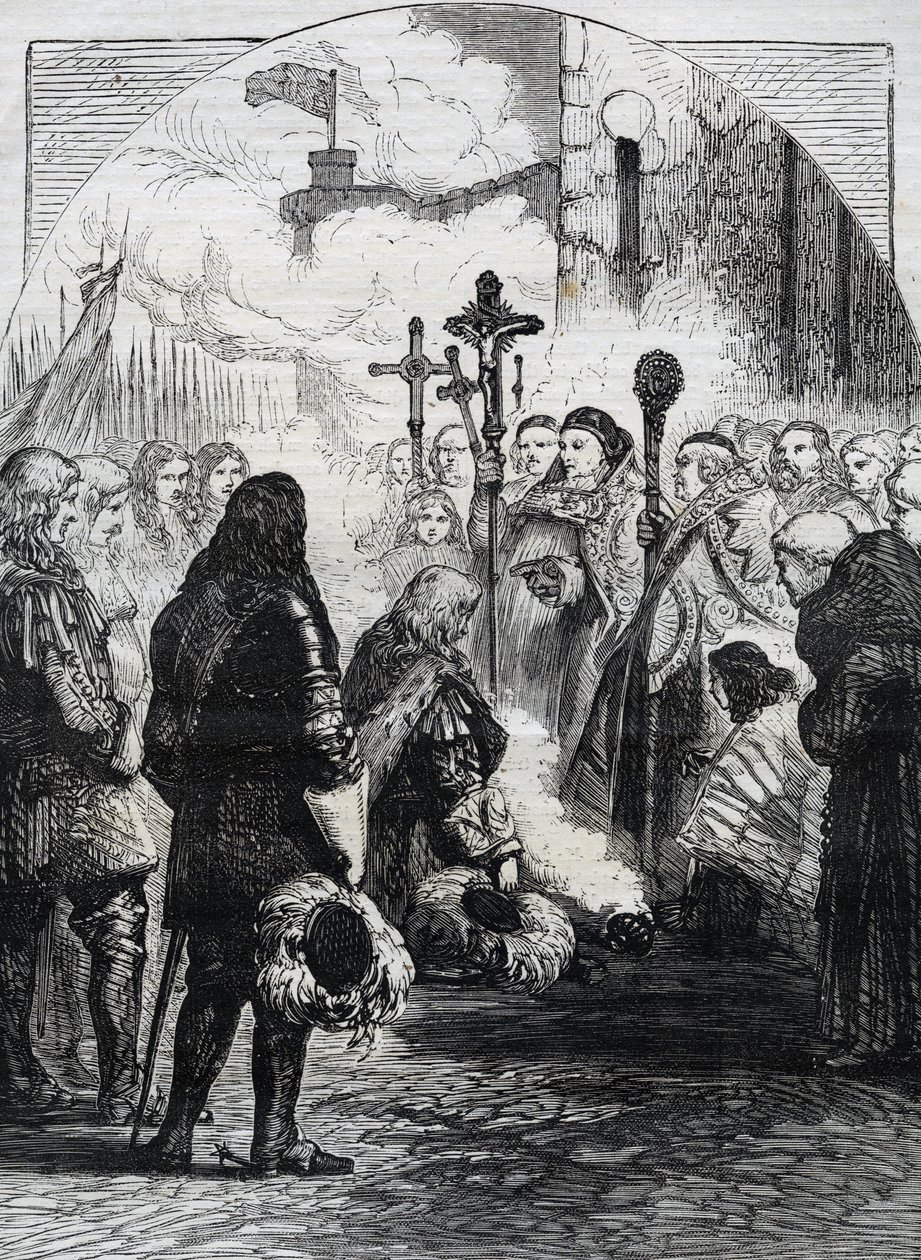 Mottagning av James II i Dublin, publicerad i 