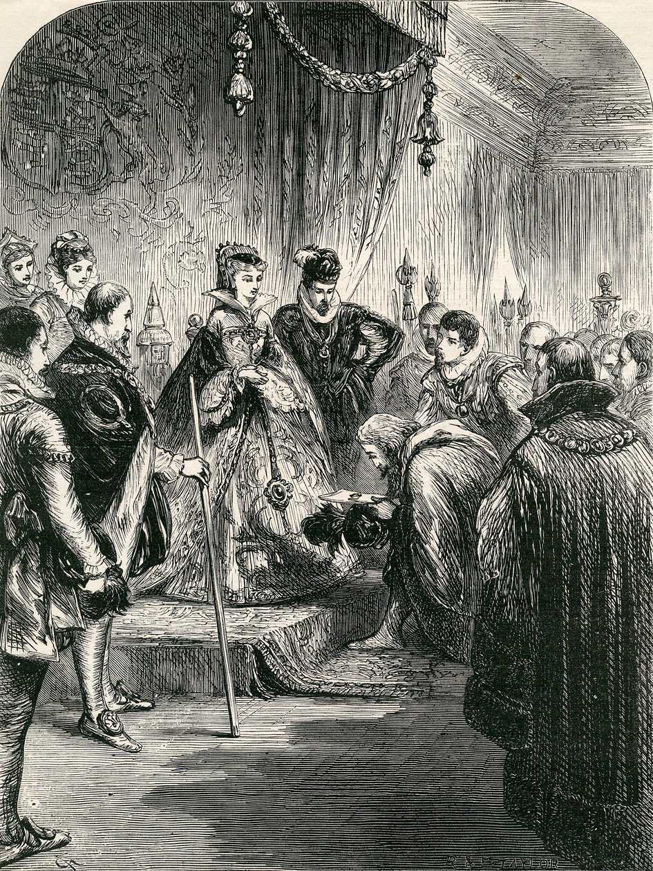 Mottagning av den första ryska ambassaden i England, 1865 av English School