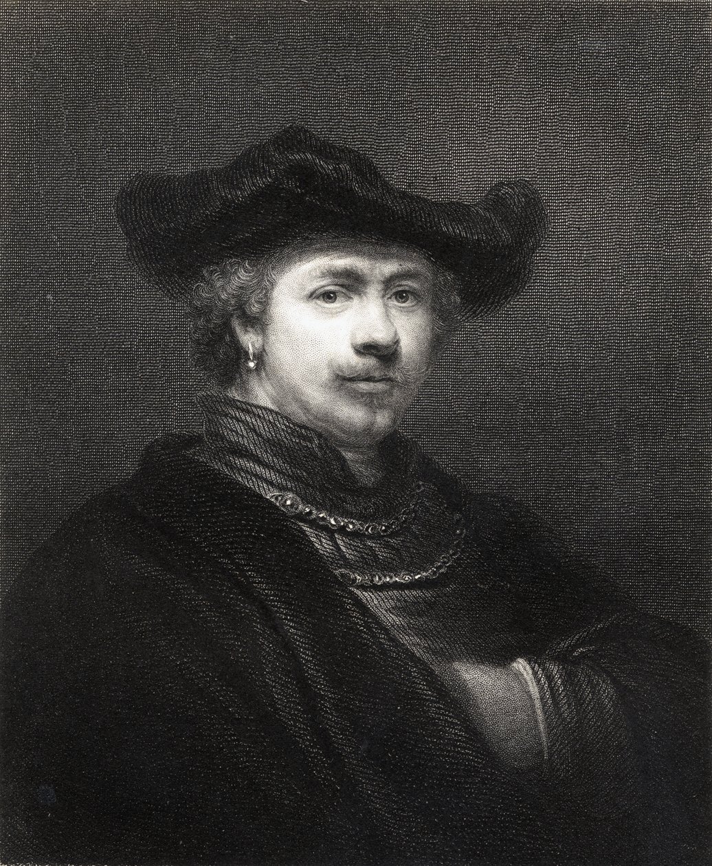 Rembrandt Harmens van Rijn (1606-69) från "The Gallery of Portraits", publicerad 1833 av English School