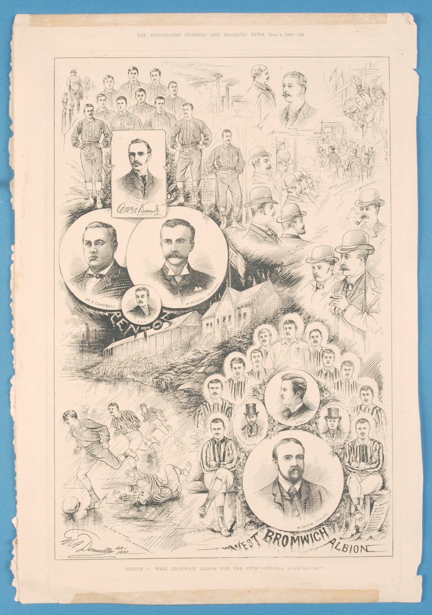 Renton vs. West Bromwich Albion, från The Illustrated Sporting and Dramatic News, 2 juni 1888 av English School