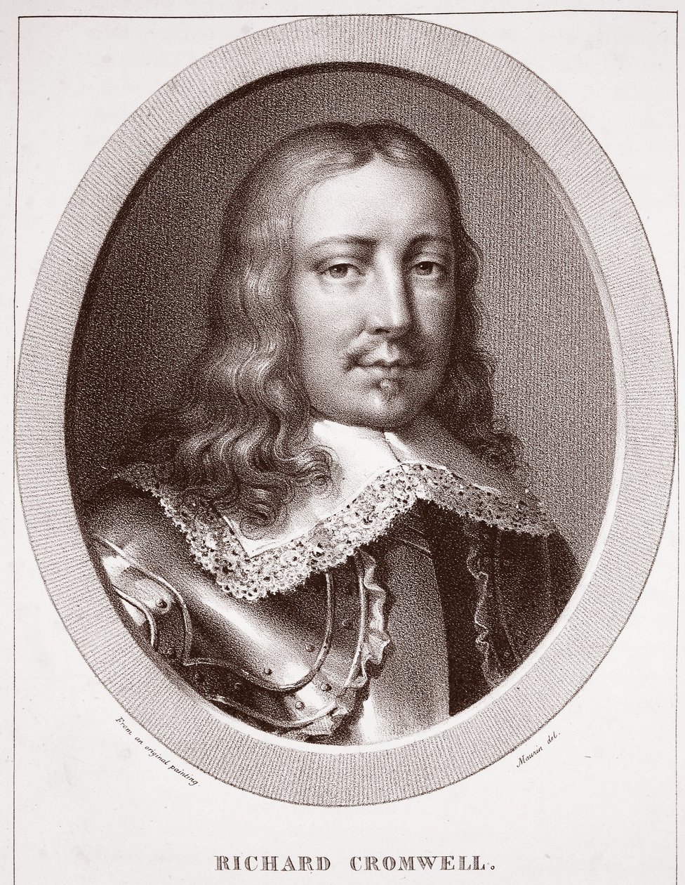 Richard Cromwell, tillskriven Maurin, graverad av de Langlume av English School