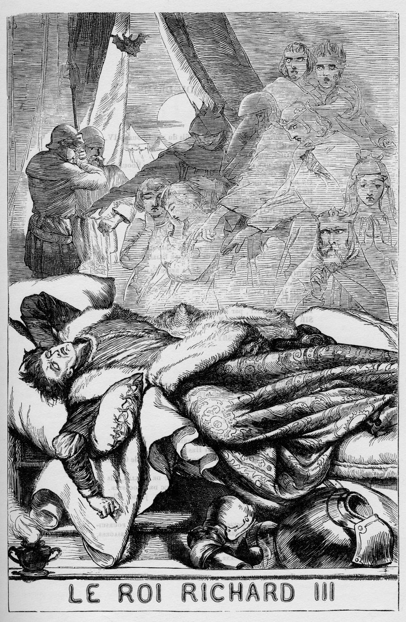 Richard III (The Life and Death of Richard the Third) - Illustration i "" Completes de William Shakespeare"" 1866 - Illustrationerna och den allmänna formen för denna utgåva är lånade från Cassells illustrerade Shakespeare, publicerad i London av English School