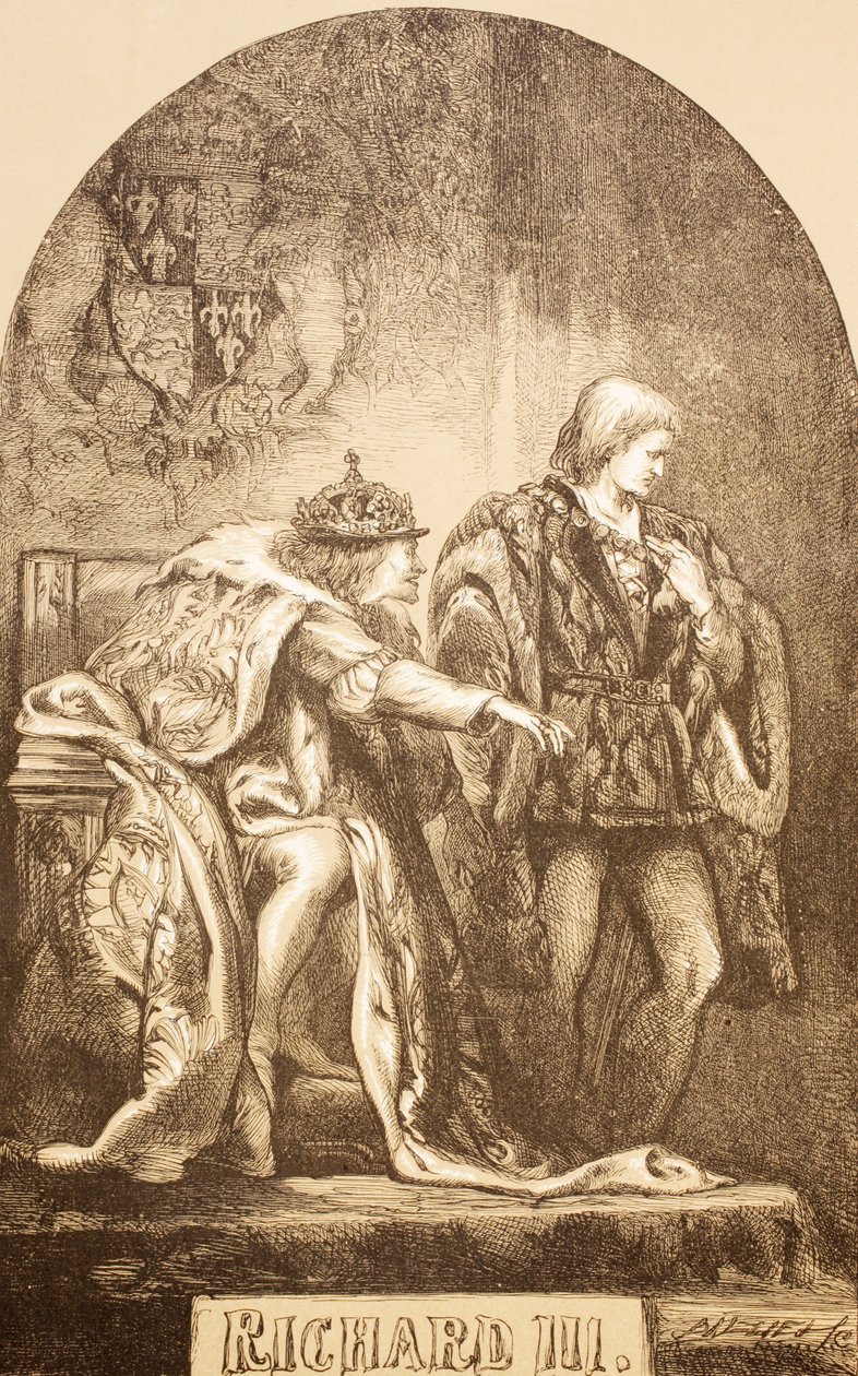 Richard III, 1890 (litografi) av English School
