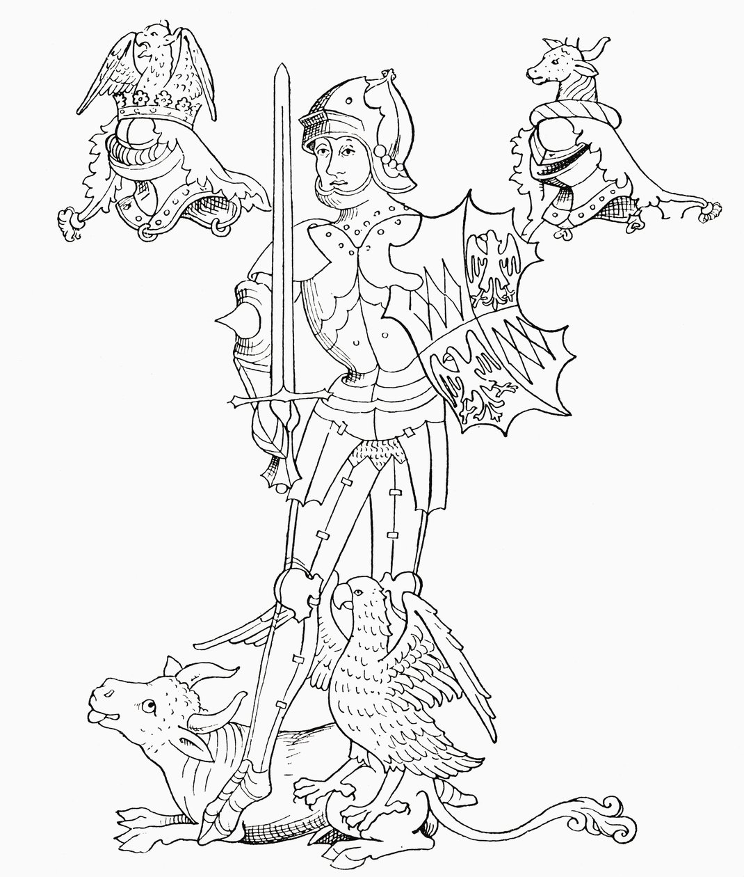 Richard Neville, ur "A Short History of the English People" av J. R. Green, publicerad 1893. av English School