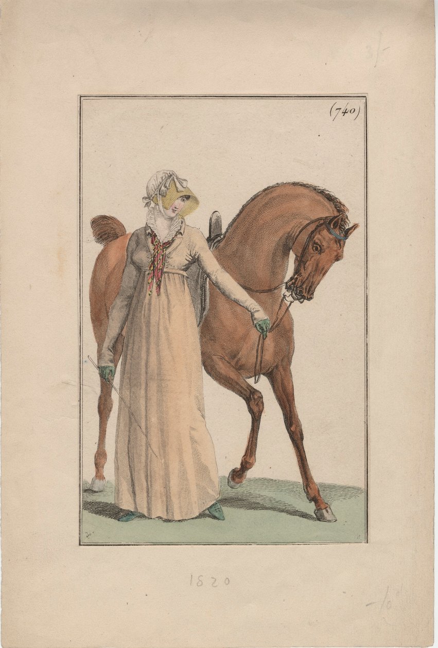 Ridklänning, c.1806 av English School
