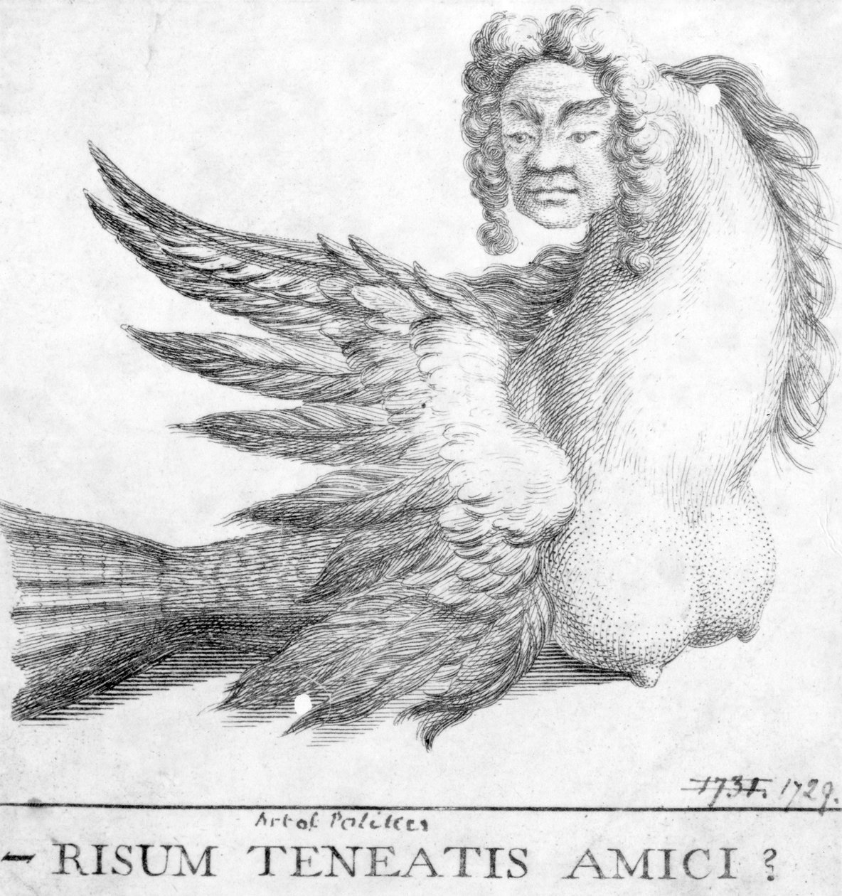 Fortsätter ni att skratta, vänner? (Vänner, kan ni låta bli att skratta?), 1729 av English School