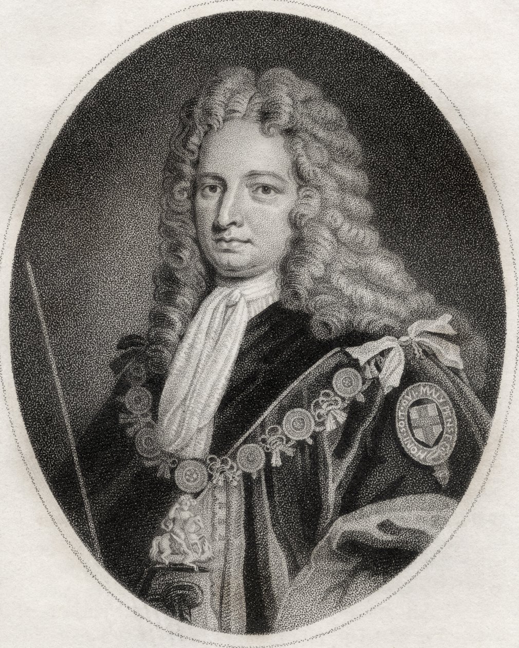 Robert Harley, graverad av Maddox, illustration från 