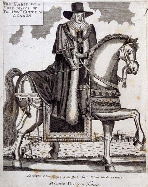 Robert Tichborne (d.1682) som borgmästare i London av English School