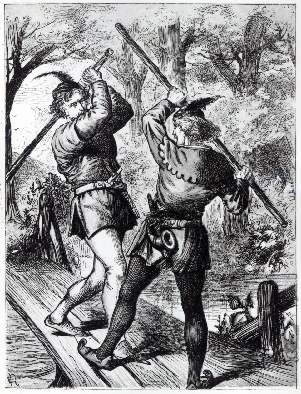 Robin Hood och Little John av English School