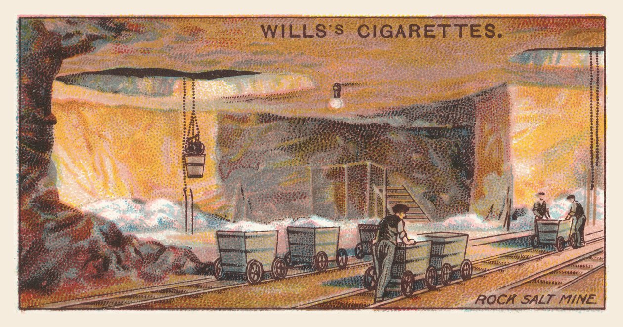 Bergsaltgruva (chromolitho) av English School