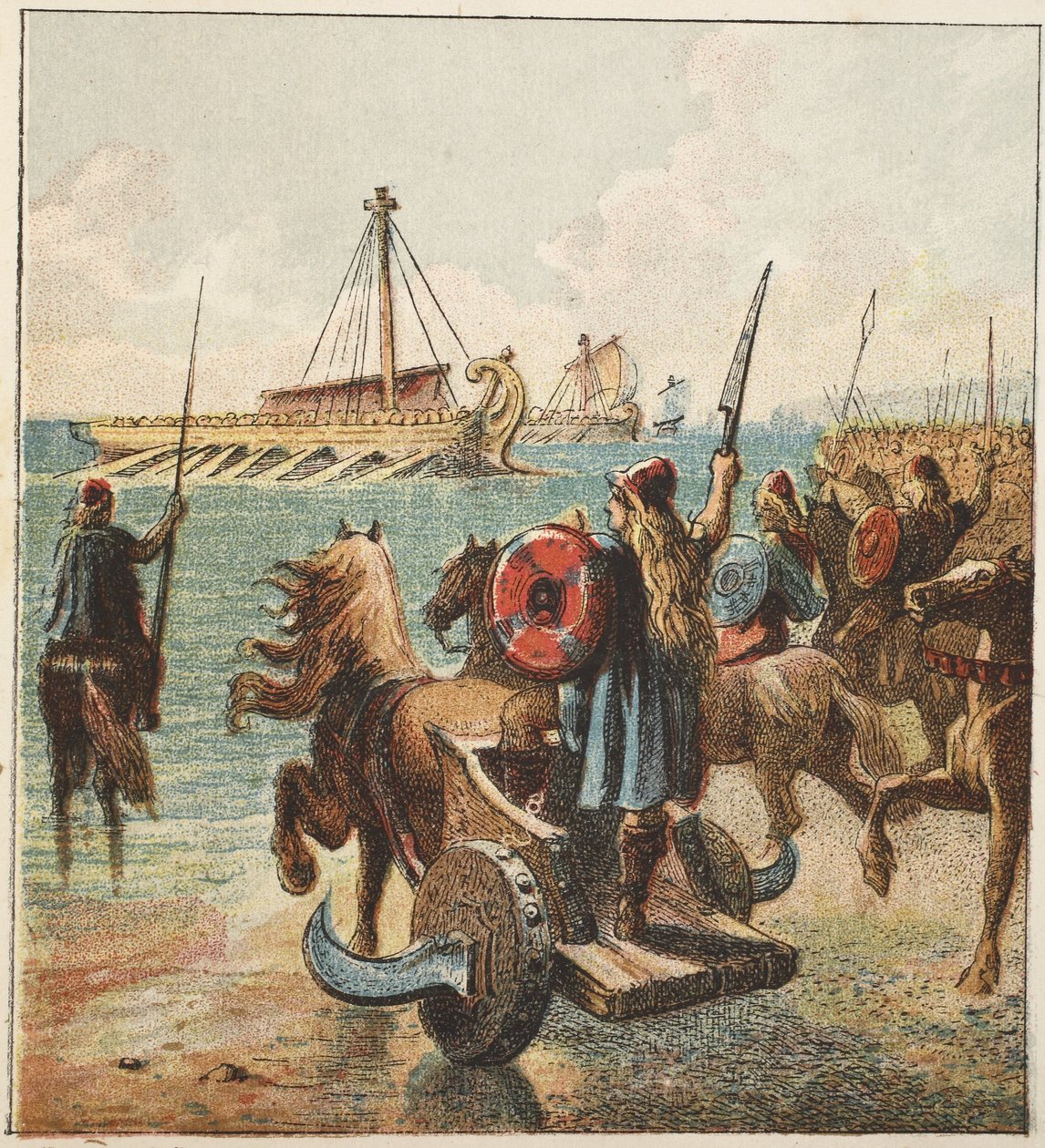 Romarna erövrar Storbritannien, pub. 1890 av English School