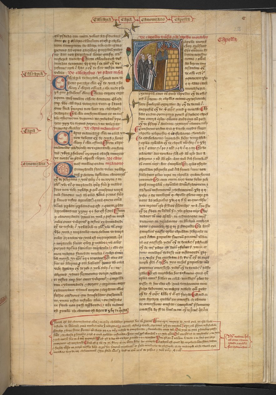 Royal 6 E VI, f. 232, Capella (kapell), ca 1360-75 (vellum) av English School