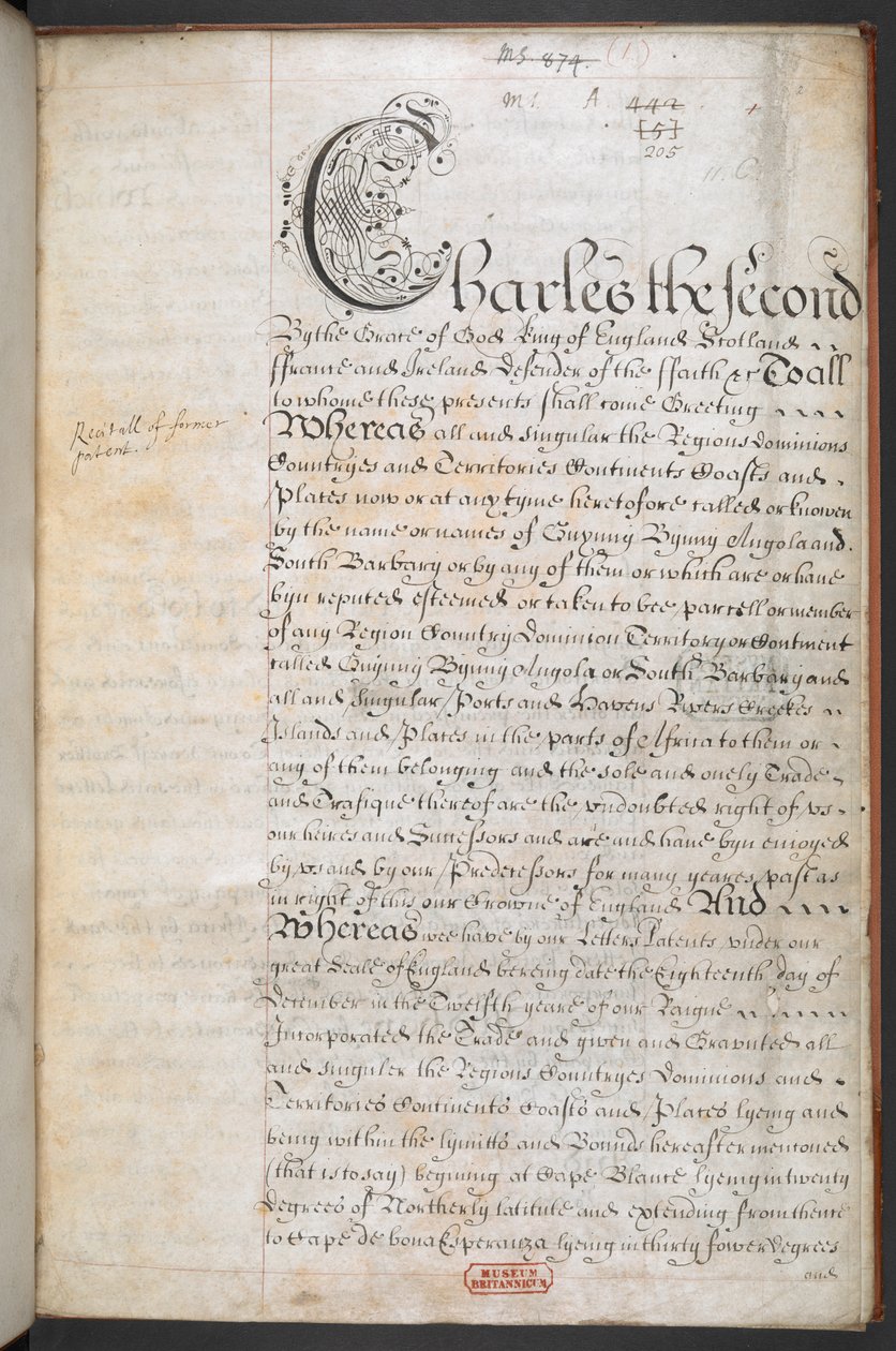 Royal Charter beviljad till Royal English Merchant Adventurers Company som handlar med Afrika av English School
