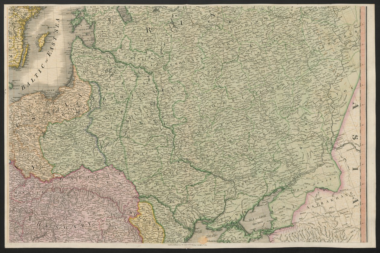 Ryssland, från Europa, som beskriver alla förändringar av territoriet, tillsammans med deras avvikelser i gränslinjerna för dess flera imperier och stater som överenskommits om och bekräftas av det definitiva fördraget i Paris, 20 november 1815, publicerat av English School