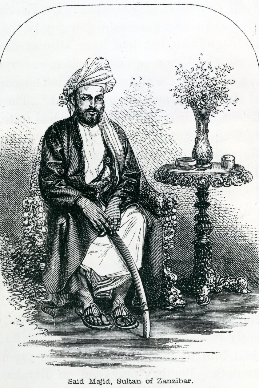 Said Majid, Sultan av Zanzibar (gravyr) av English School