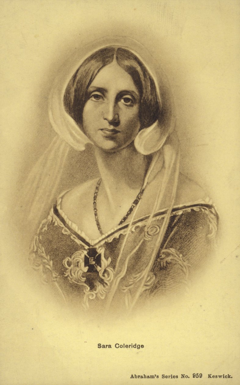 Sara Coleridge (1802-1852), engelsk författare och översättare (litografi) av English School
