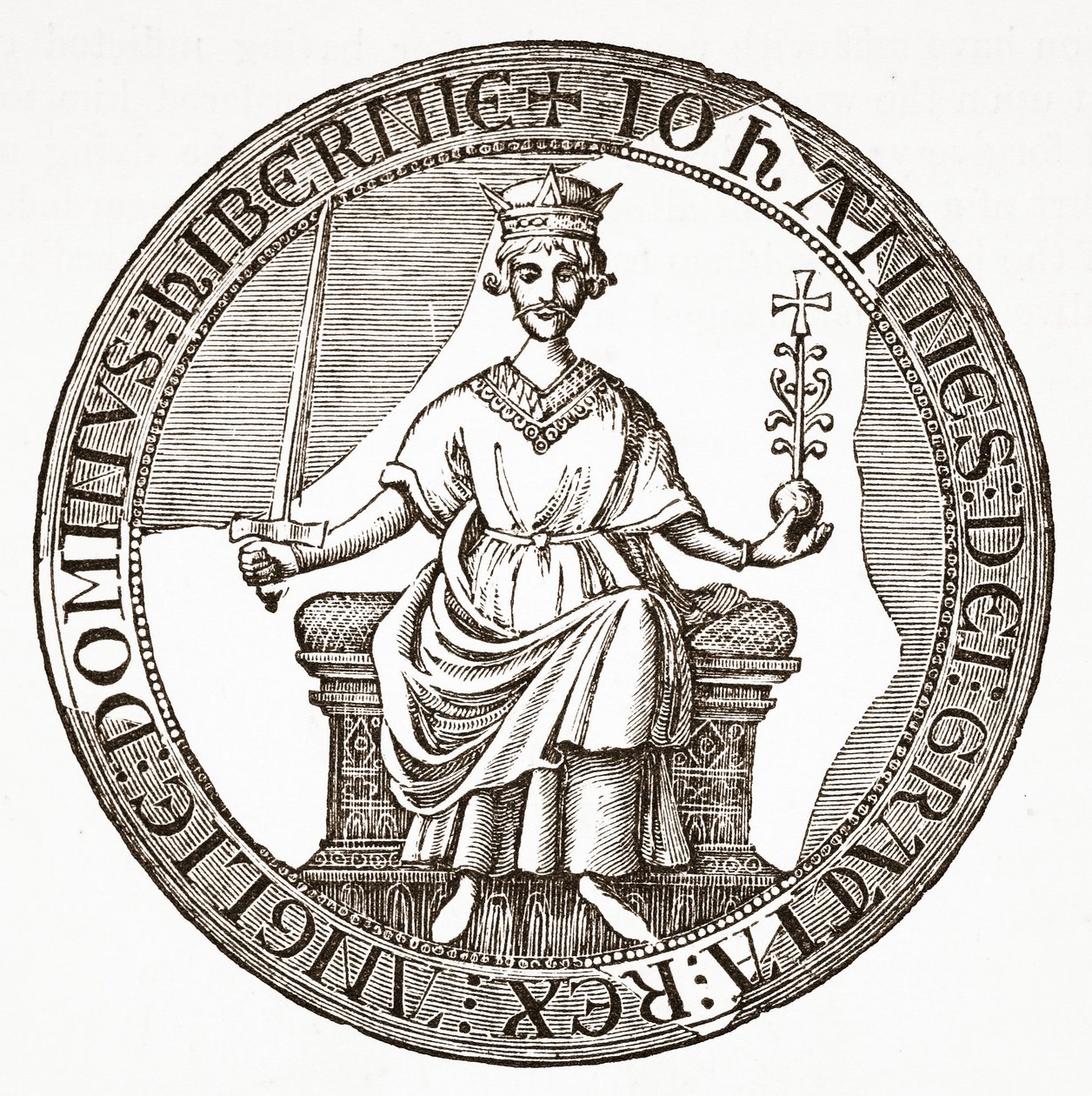 Kung Johns sigill till Magna Carta av English School