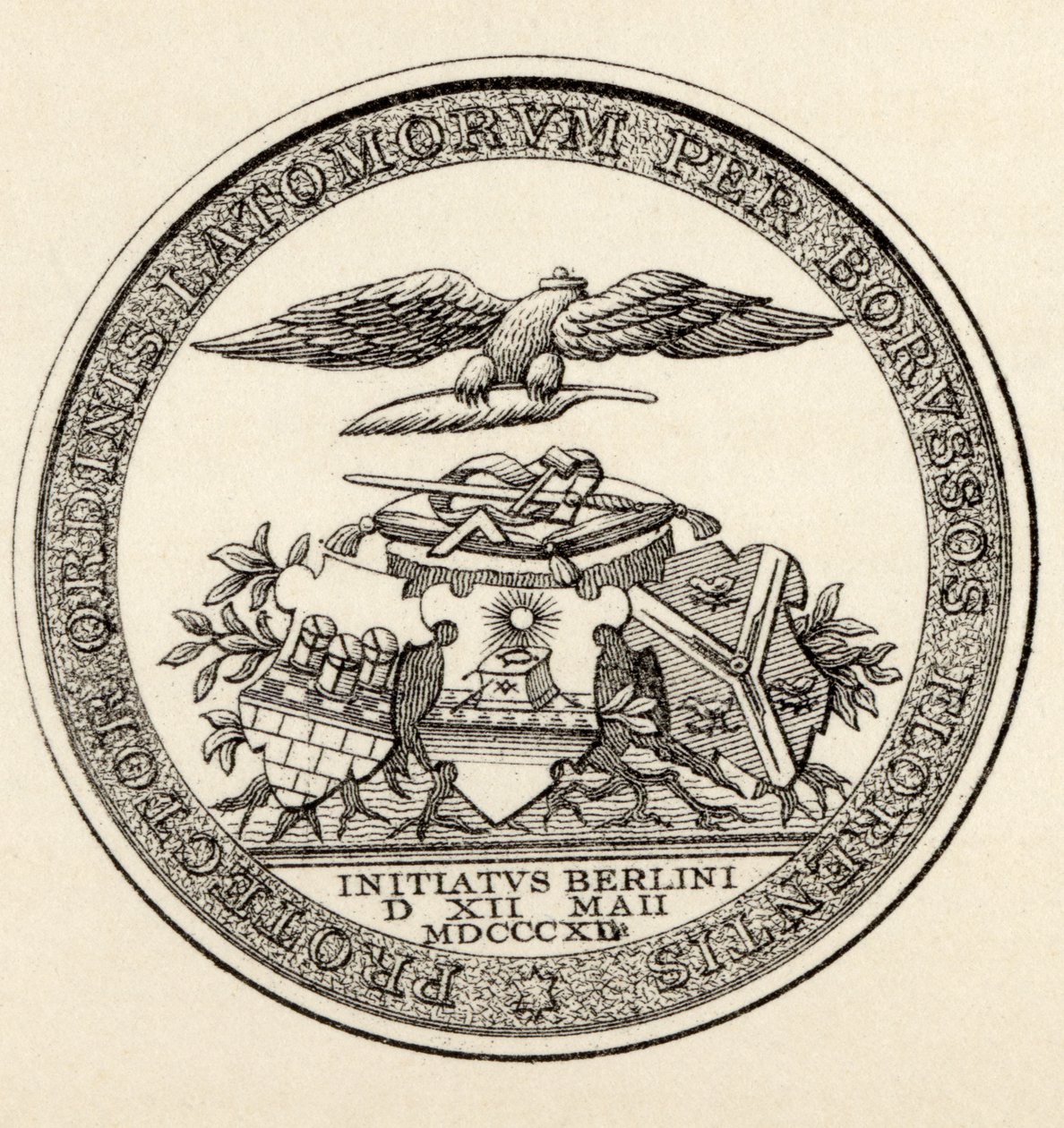 Seal of the Masons of Berlin, 1812, från 