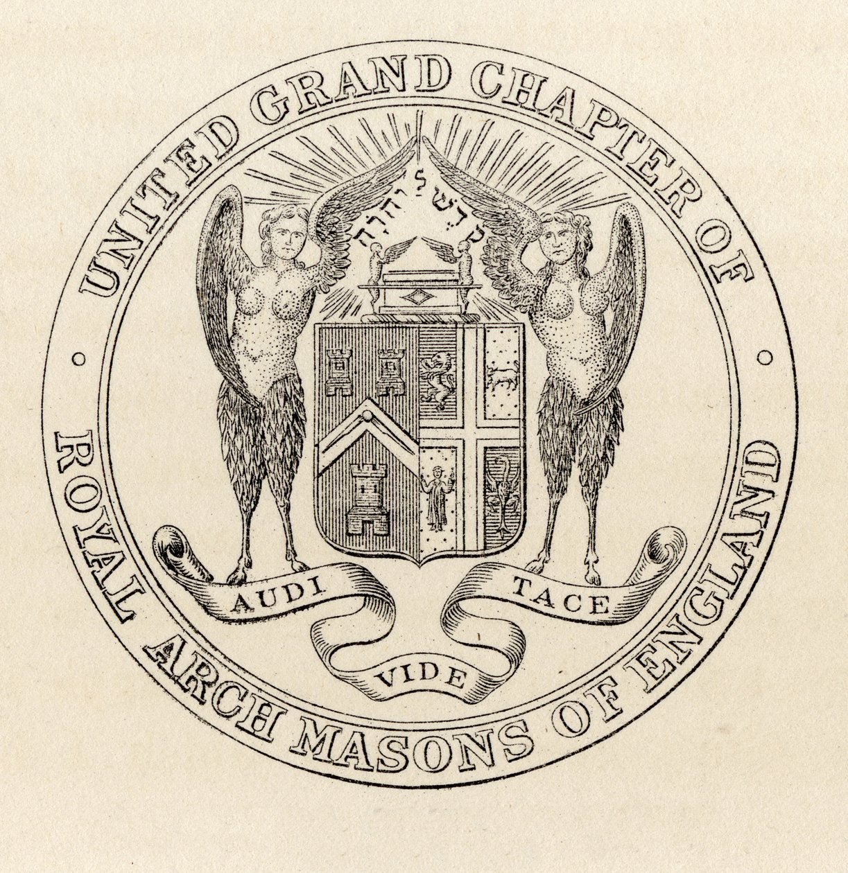 Sigill för United Grand Chapter of Royal Arch Masons of England, 1817, från 