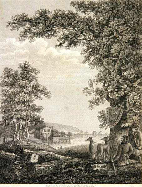 Skeppsbyggare i New Forest, graverad av C.Sheringham för Percival Lewis (gravyr) av English School