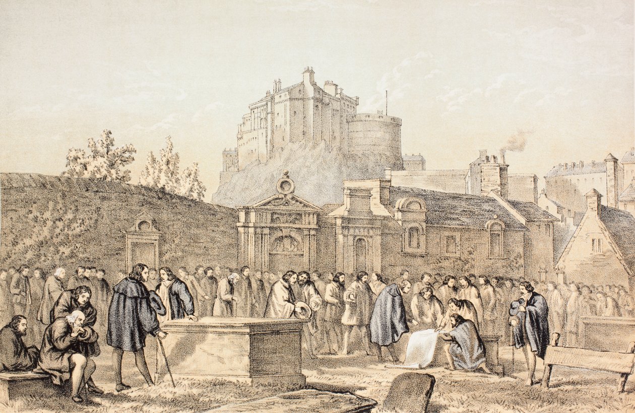 Signing the Covenant in Greyfriars Churchyard, Edinburgh 1638, från 