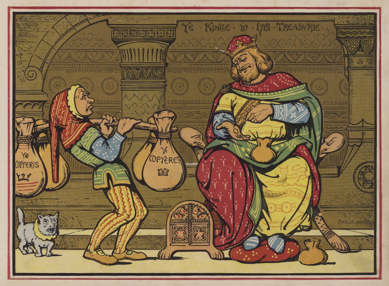 Sing A Song Of Sixpence (färglitografi) av English School