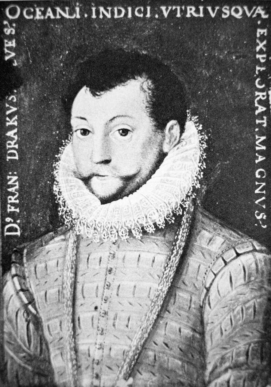 Sir Francis Drake (gravyr) av English School