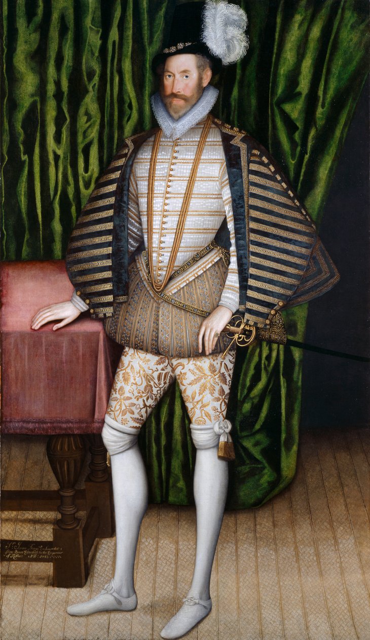 Sir Jerome Bowes (olja på duk) av English School