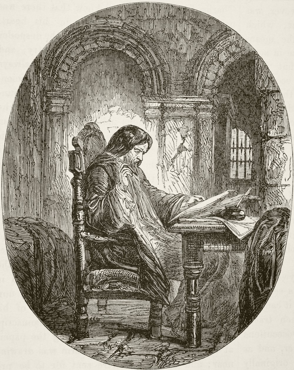 Sir John Eliot i fängelse, från 