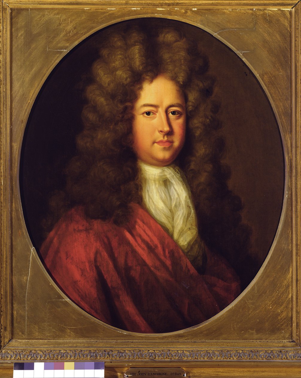 Sir John Gascoigne, 5:e baronet (1661-1728) (olja på duk) av English School