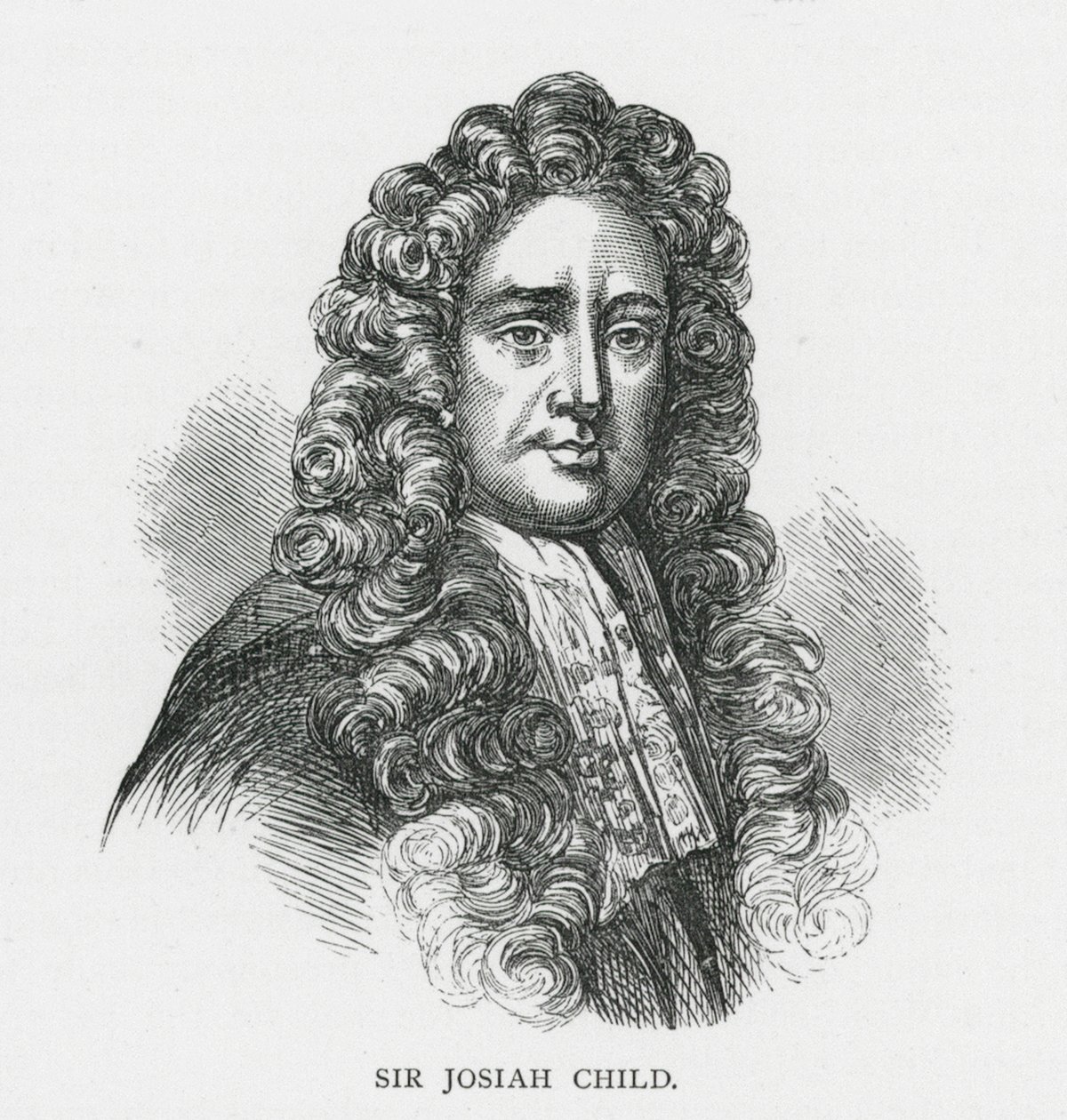 Sir Josiah Child (gravyr) av English School