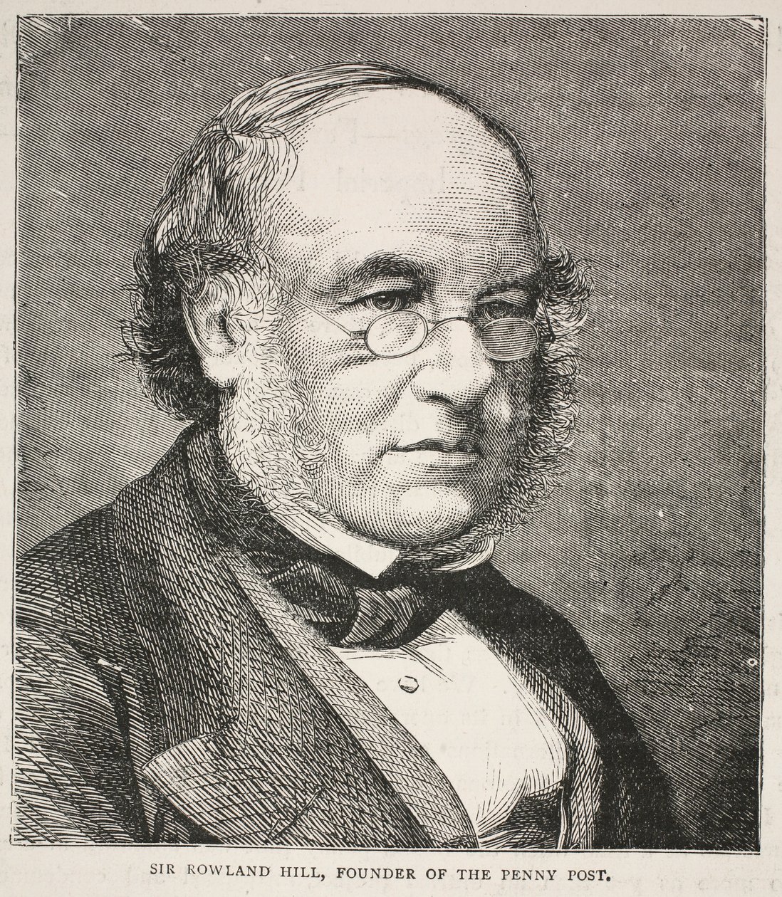 Sir Rowland Hill, grundare av Penny Post av English School